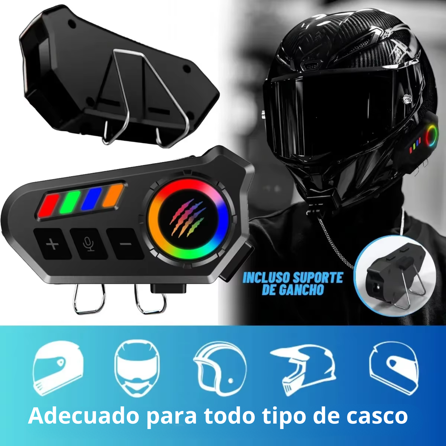 Audífono Bluetooth para Casco de Moto