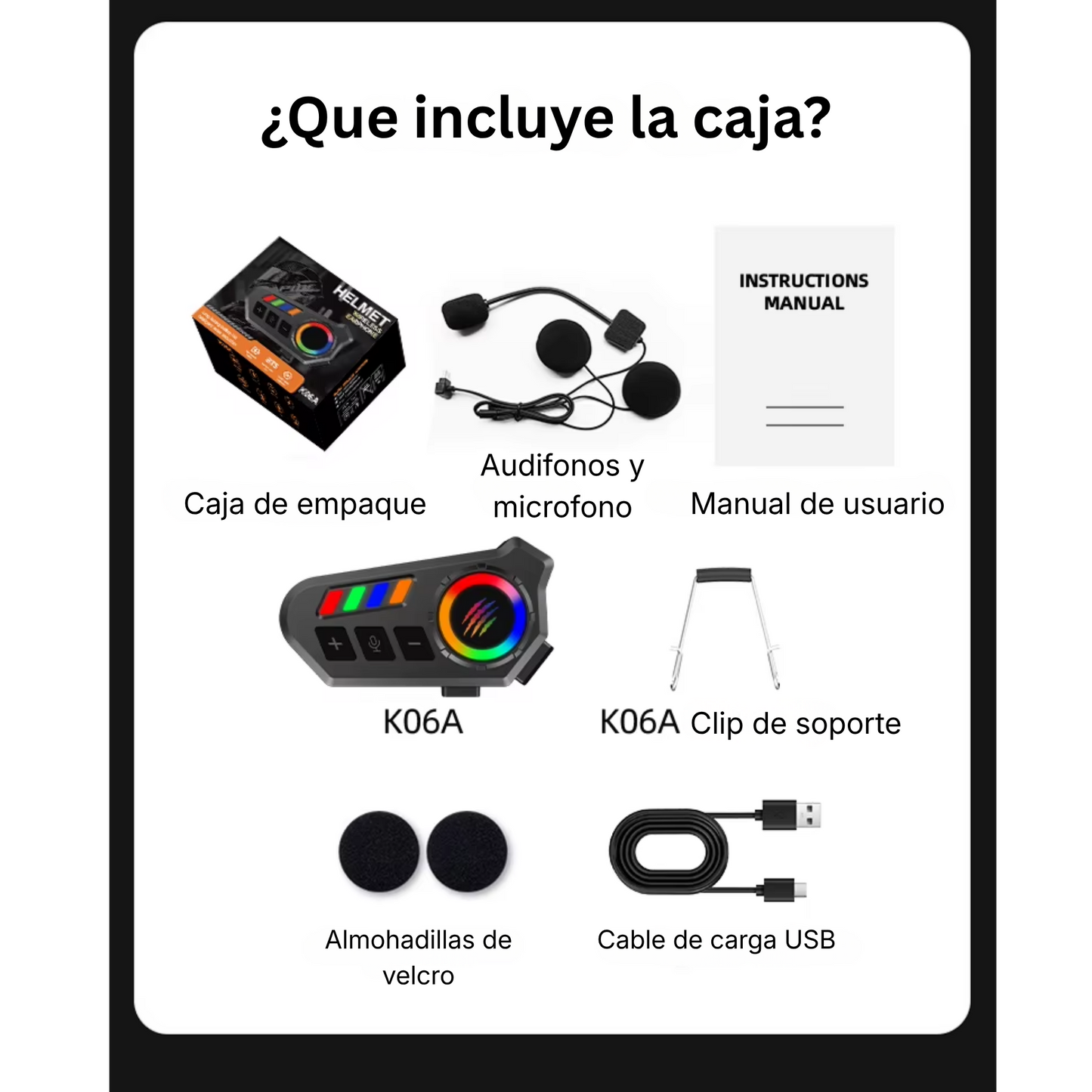 Audífono Bluetooth para Casco de Moto